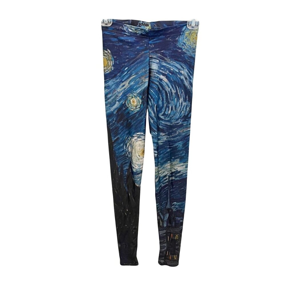 Black‎ Milk Starry Night Van Gogh AOP Print Leggings Artsy Tumblr Size XS